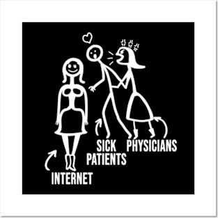 Physician Funny Doctor Meme Humor Medical Worker Posters and Art